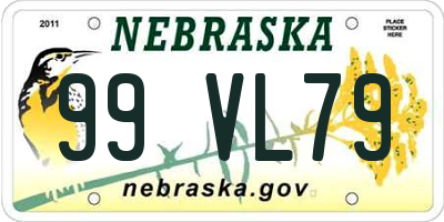 NE license plate 99VL79