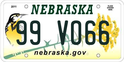 NE license plate 99VO66