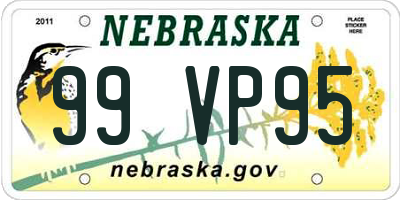 NE license plate 99VP95