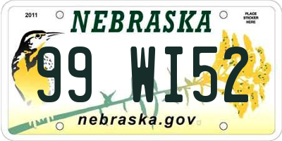 NE license plate 99WI52