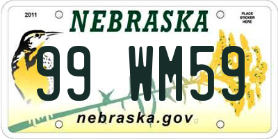 NE license plate 99WM59