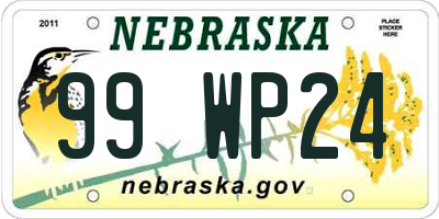 NE license plate 99WP24