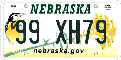 NE license plate 99XH79