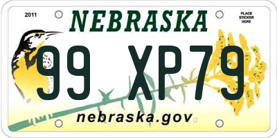 NE license plate 99XP79