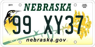 NE license plate 99XY37