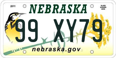 NE license plate 99XY79