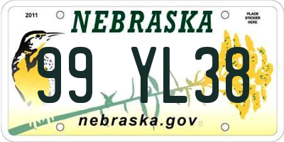 NE license plate 99YL38