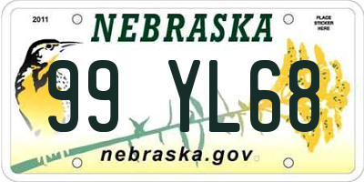 NE license plate 99YL68