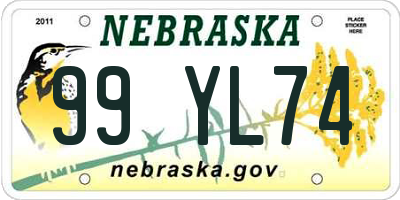 NE license plate 99YL74
