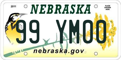 NE license plate 99YM00