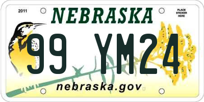 NE license plate 99YM24