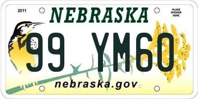 NE license plate 99YM60
