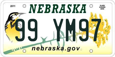 NE license plate 99YM97