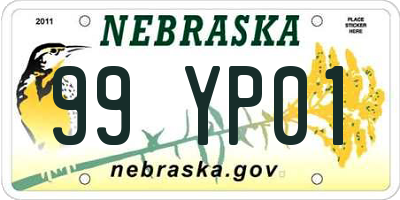 NE license plate 99YP01