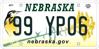 NE license plate 99YP06