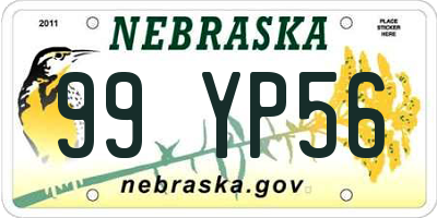 NE license plate 99YP56