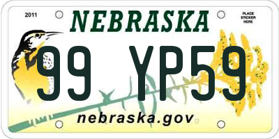 NE license plate 99YP59