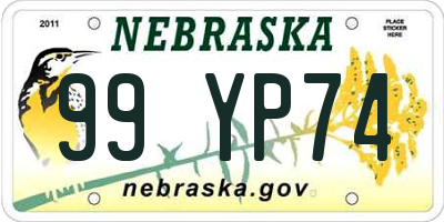 NE license plate 99YP74