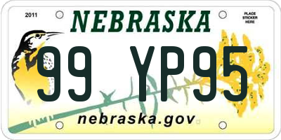 NE license plate 99YP95