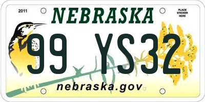 NE license plate 99YS32