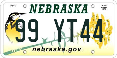 NE license plate 99YT44