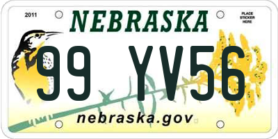 NE license plate 99YV56