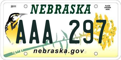 NE license plate AAA297