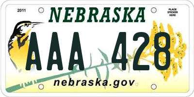 NE license plate AAA428