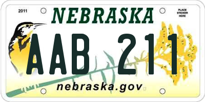 NE license plate AAB211