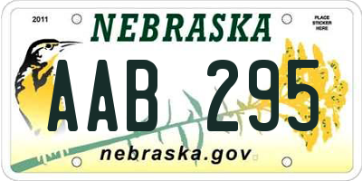 NE license plate AAB295