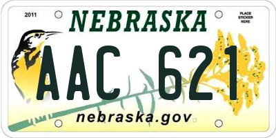 NE license plate AAC621