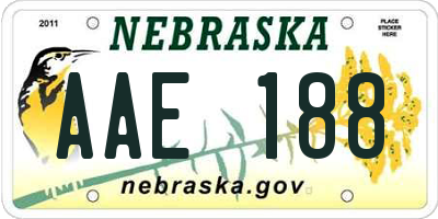 NE license plate AAE188