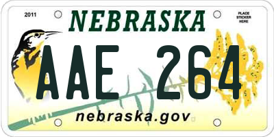 NE license plate AAE264