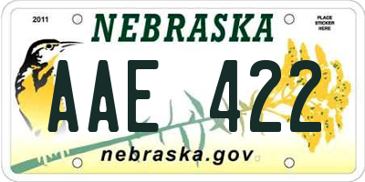 NE license plate AAE422