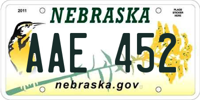 NE license plate AAE452