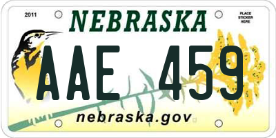 NE license plate AAE459