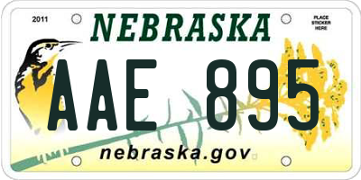 NE license plate AAE895