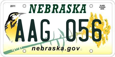 NE license plate AAG056