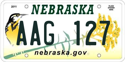 NE license plate AAG127