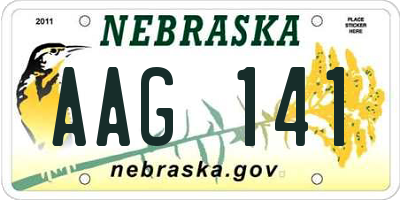 NE license plate AAG141