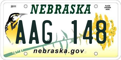 NE license plate AAG148