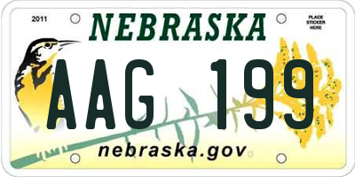 NE license plate AAG199