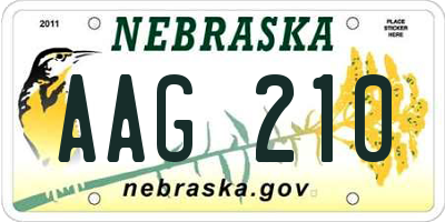 NE license plate AAG210