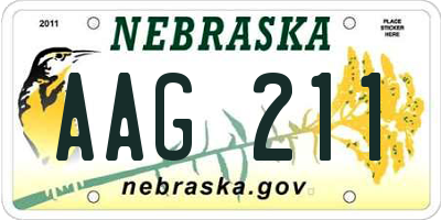 NE license plate AAG211