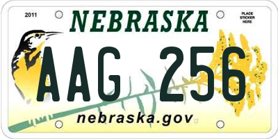 NE license plate AAG256