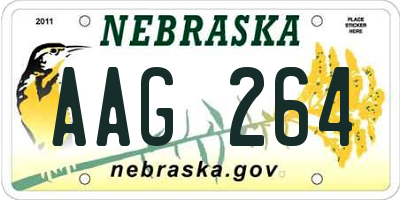 NE license plate AAG264