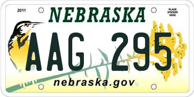 NE license plate AAG295