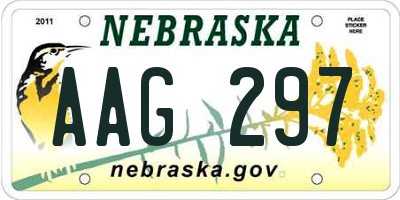 NE license plate AAG297