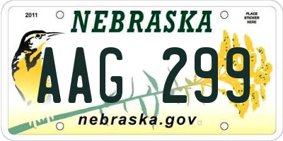 NE license plate AAG299