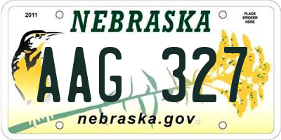 NE license plate AAG327